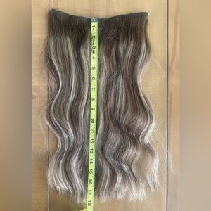 Balayage Brunette/Blonde Halo Human Hair Extensions